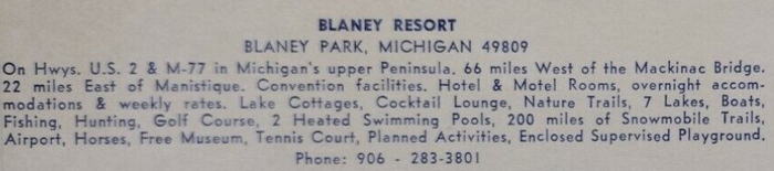 Blaney Park Resort - Postcards And Mementos (newer photo)